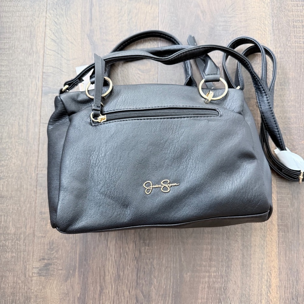 NWT Jessica Simpson Sarina Studded Satchel | Black - Picture 7 of 9